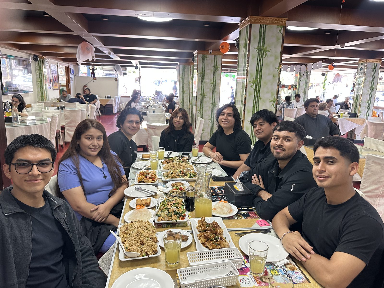 Equipo Darmed compartiendo un almuerzo